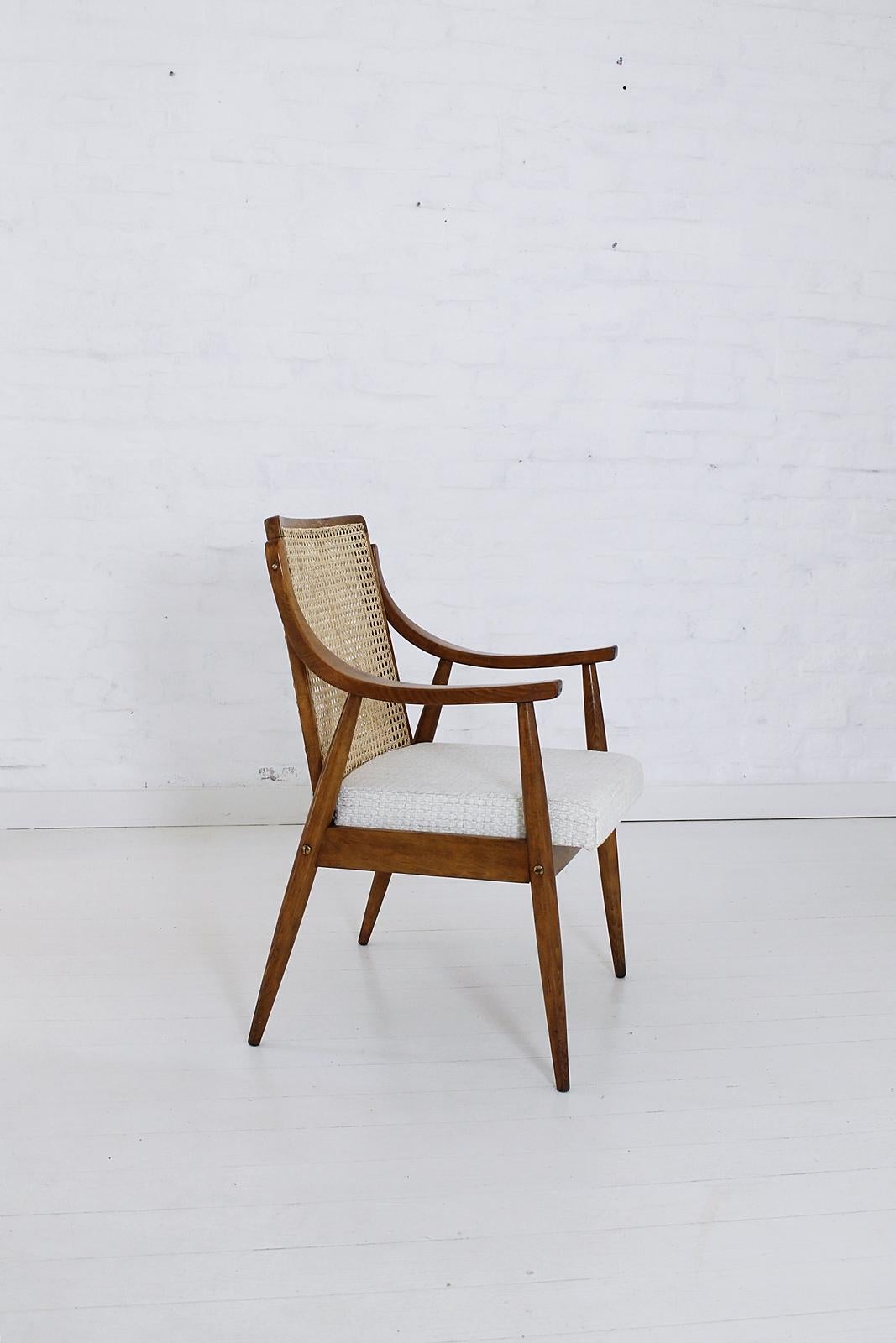 mid century modern cane chair