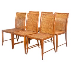Vintage Mid-Century Modern Cane Dining Chairs - Set of 6