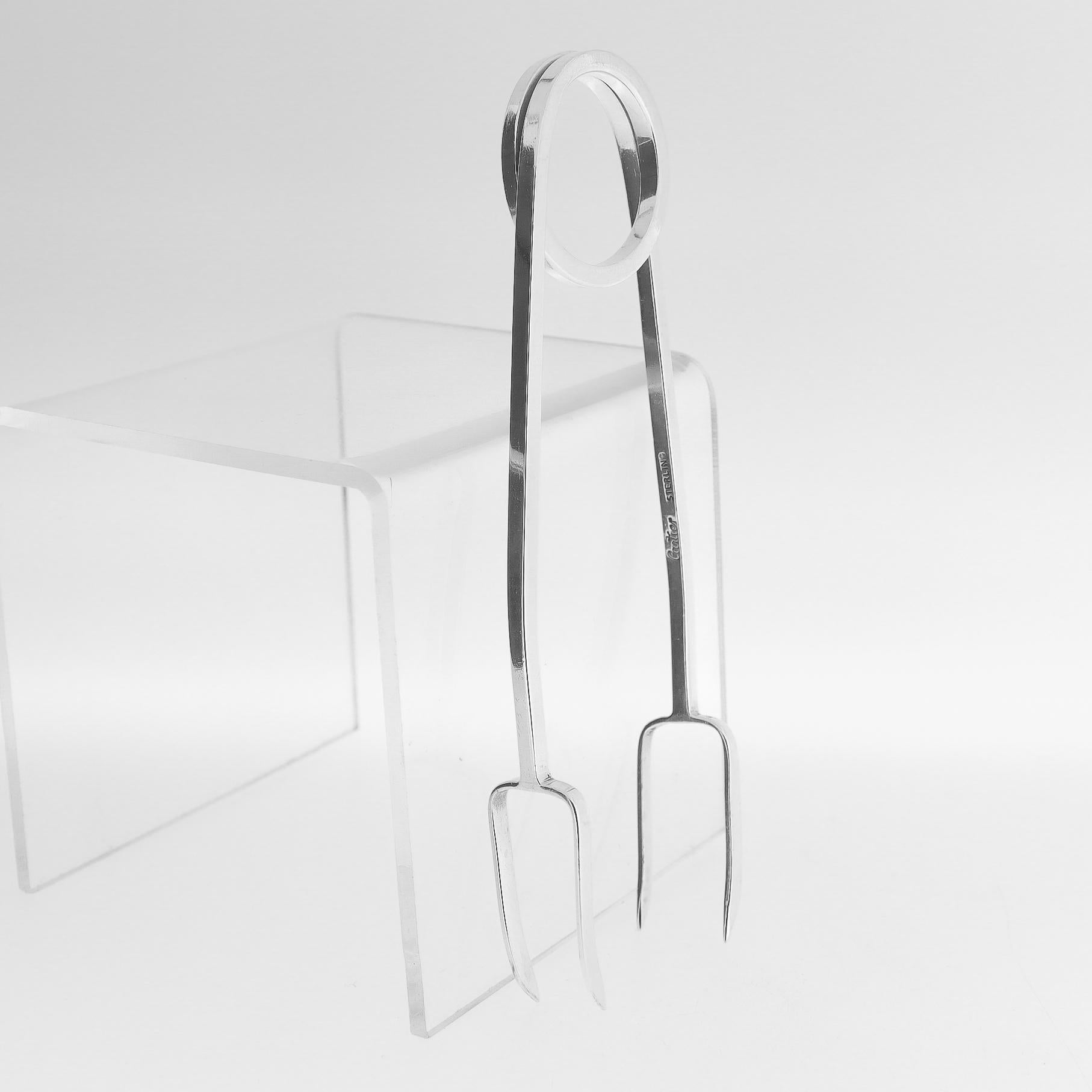 Vintage Mid-Century Modern Cartier Sterling Silver Ice Tongs (pinces à glace) en vente 5