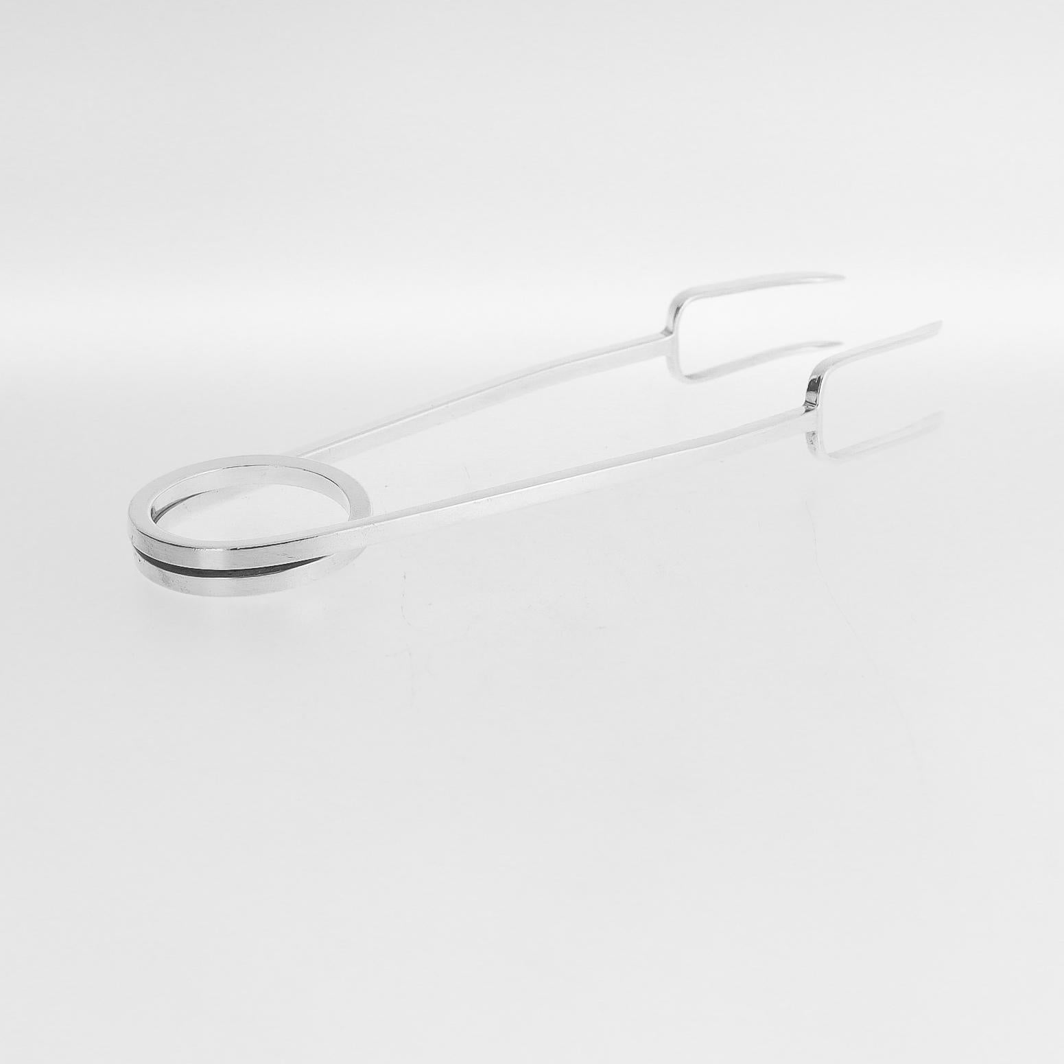 Vintage Mid-Century Modern Cartier Sterling Silver Ice Tongs (pinces à glace) en vente 1