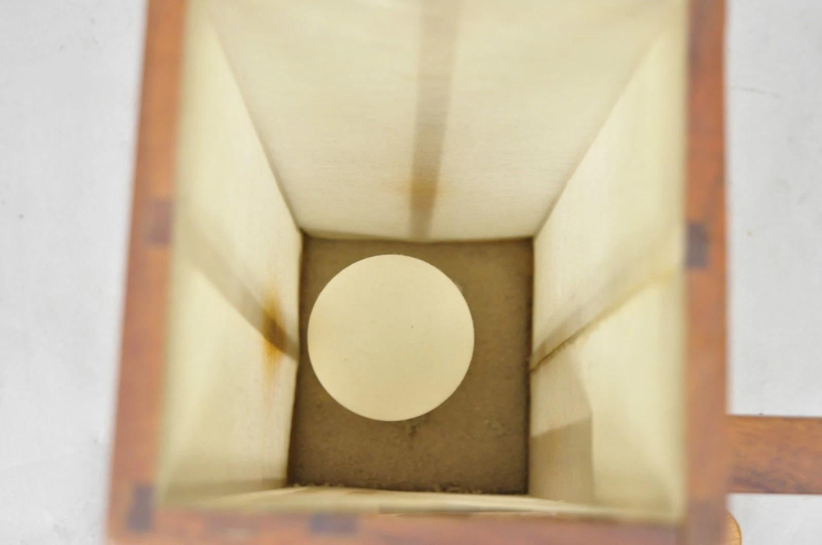 Vintage Mid Century Modern Carved Hawaiian Koa Wood Palm Tree Tiki Table Lamp en venta 3