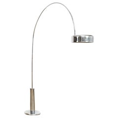 Vintage Mid-Century Modern Chrome Arc Floor Lamp, 1960s