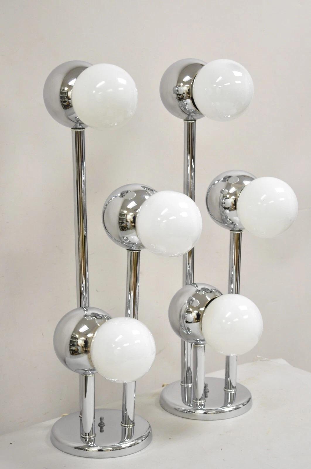 Paire de lampes de table à 3 lumières 