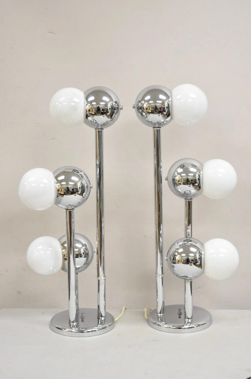 Paire de lampes de table à 3 lumières 