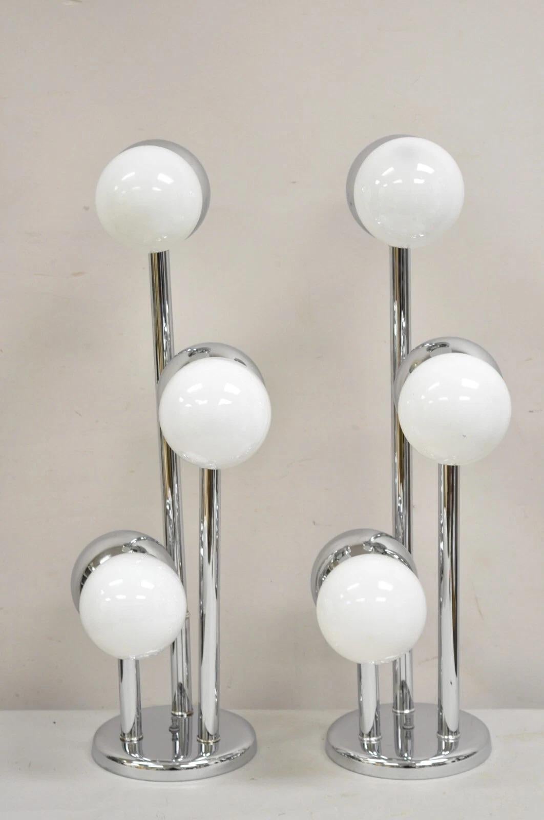 Paire de lampes de table à 3 lumières 