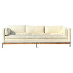 Vintage Mid-Century Modern Chrome Band Sofa