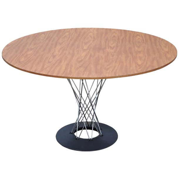 Vintage Mid-Century Modern Chrome Cyclone Dining Table Isamu Noguchi ...