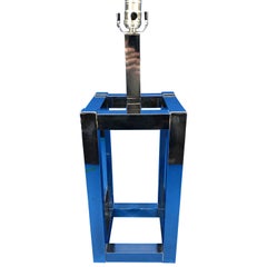 Vintage Mid-Century Modern Chrome Geometric Shaped Table Lamp