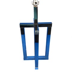 Vintage Mid-Century Modern Chrome Geometric Shaped Table Lamp