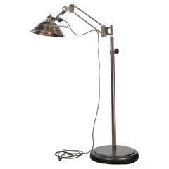 Vintage Mid Century Modern Chrome Industrial Floor Lamp