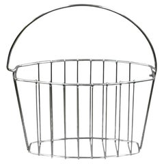 Vintage Mid Century Modern Chrome Metal Wire Frame Magazine Rack Holder Stand