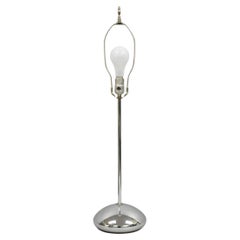 Vintage Mid Century Modern Chrome Modernist Table Lamp w/ Sculpted Base