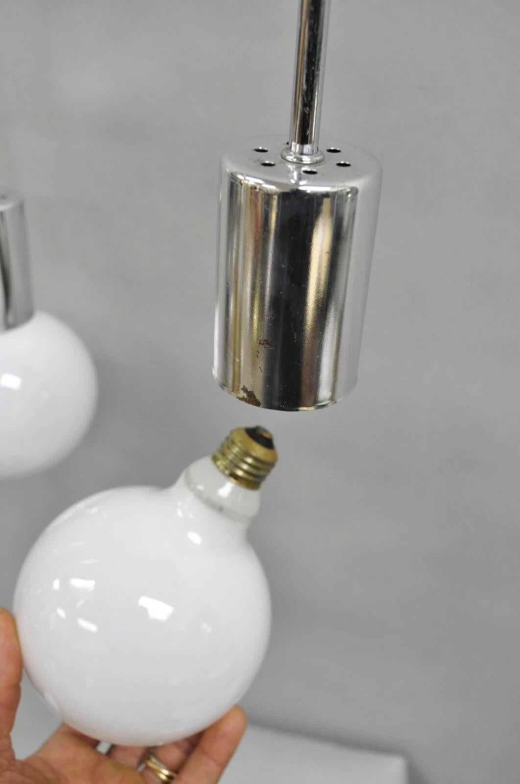 Vintage Mid Century Modern Chrome Space Age 5 Light Sculptural Table Lamp im Angebot 2