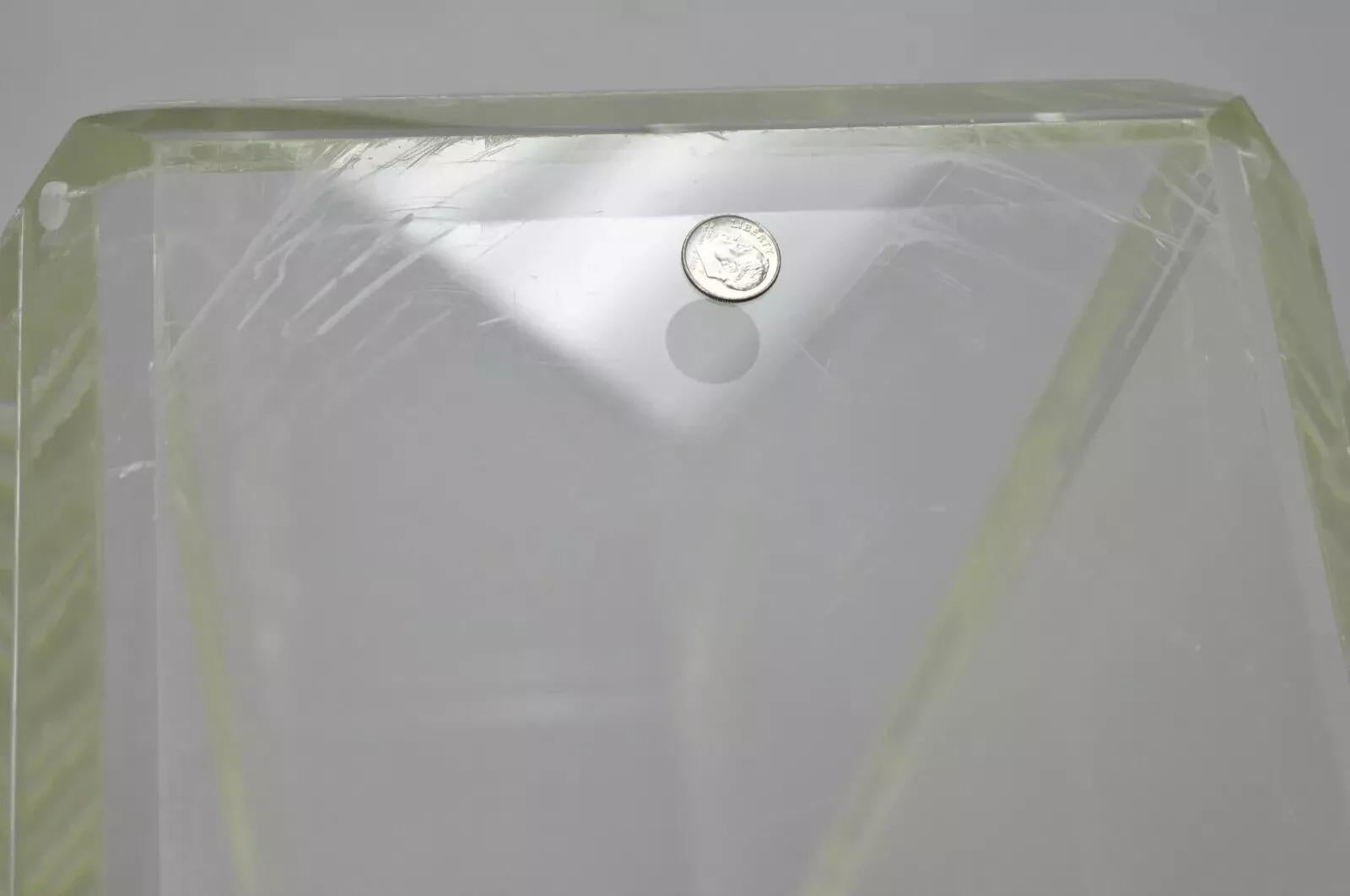Vintage Mid Century Modern Clear Lucite 36