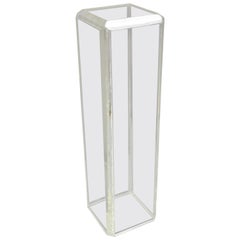 Vintage Mid-Century Modern Clear Lucite Acrylic Pedestal Bust Plant Stand
