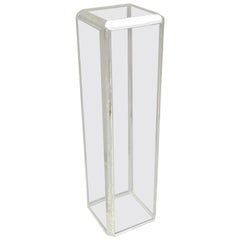 Vintage Mid-Century Modern Clear Lucite Acrylic Pedestal Bust Plant Stand