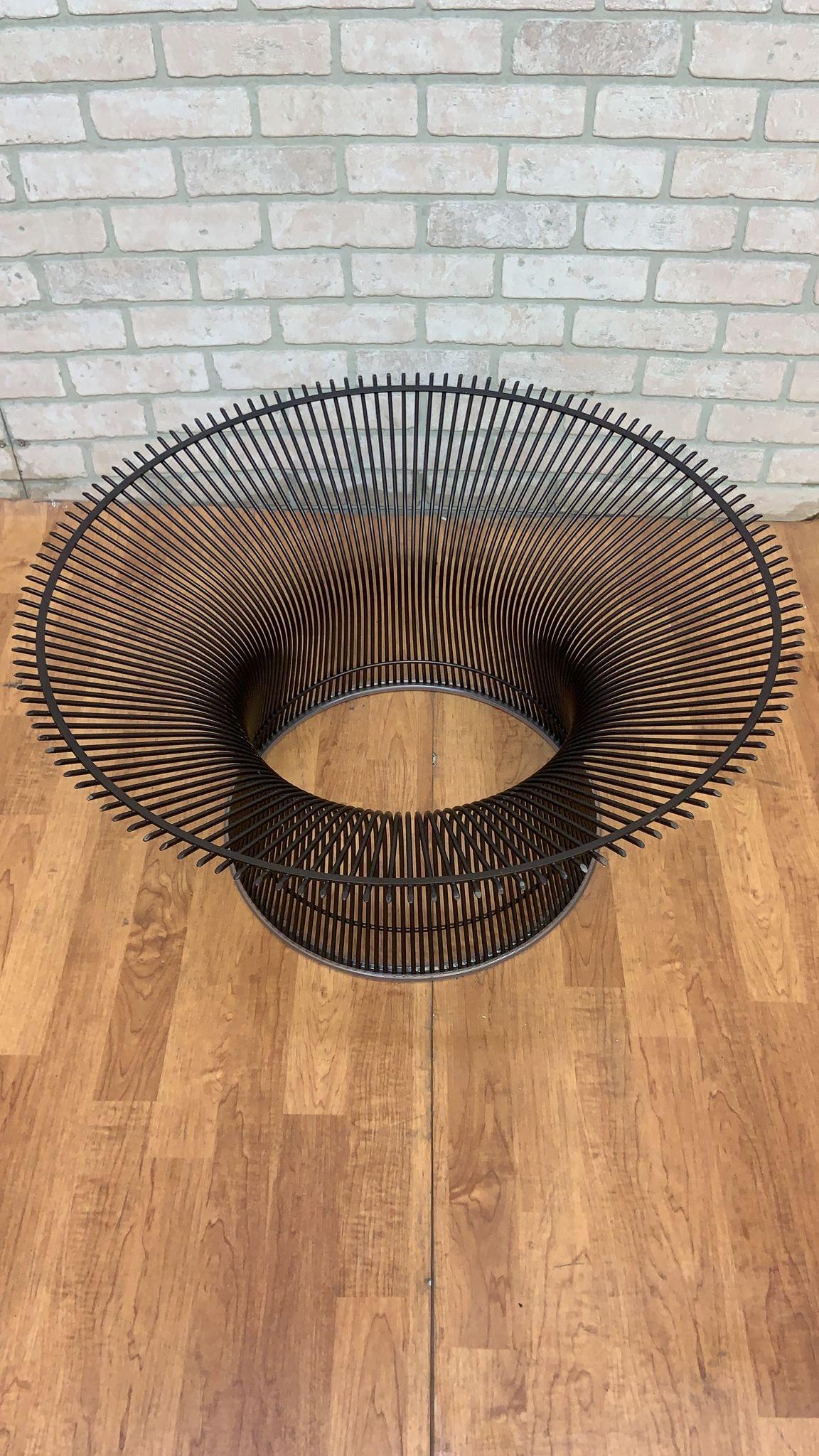 Hand-Crafted Vintage Mid Century Modern Coffee Table by Warren Platner for Knoll For Sale