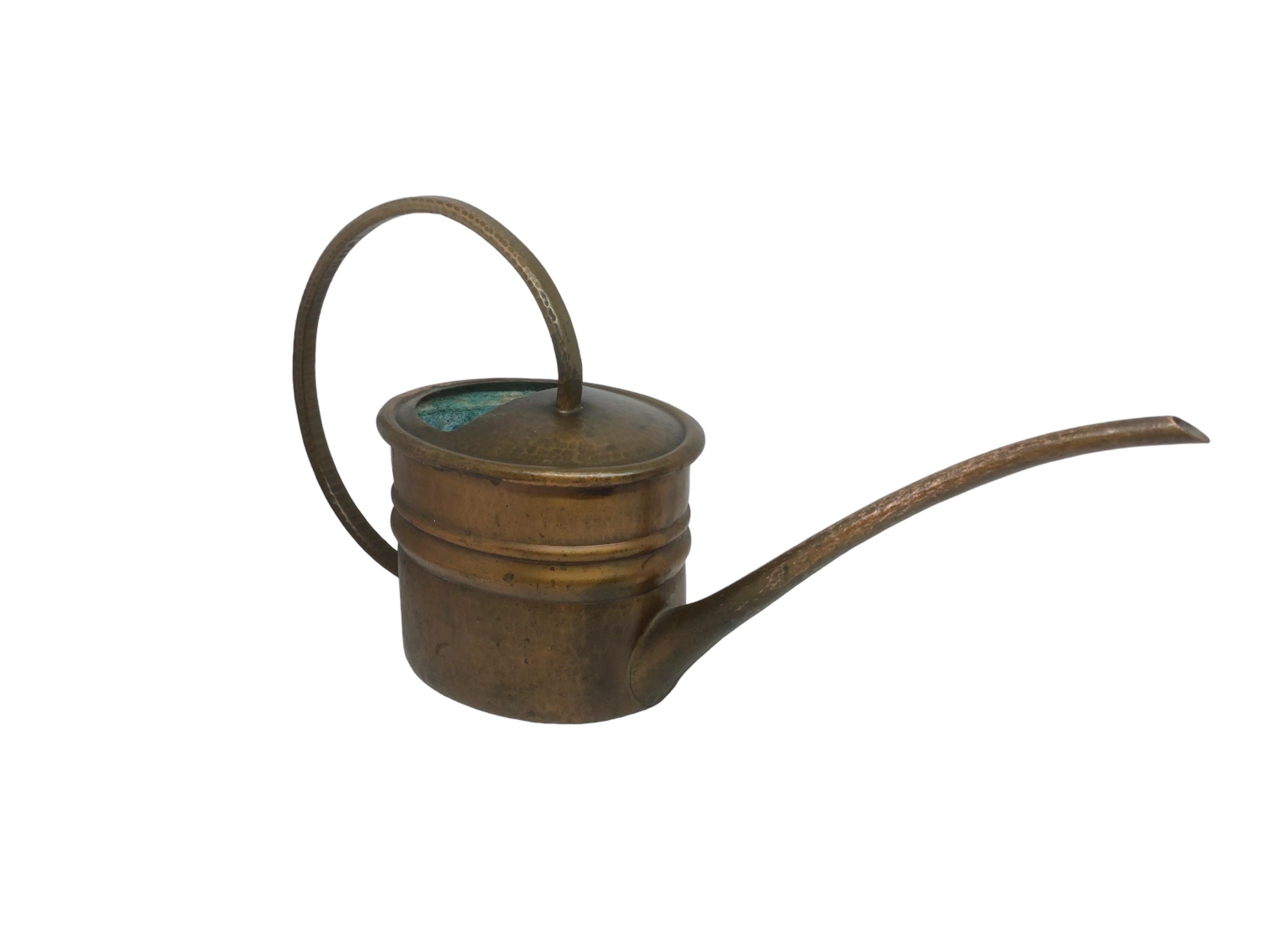 Hand-Crafted Vintage Mid-Century Modern Copper Bonsai Watering Can with Long Spout, 1960s
