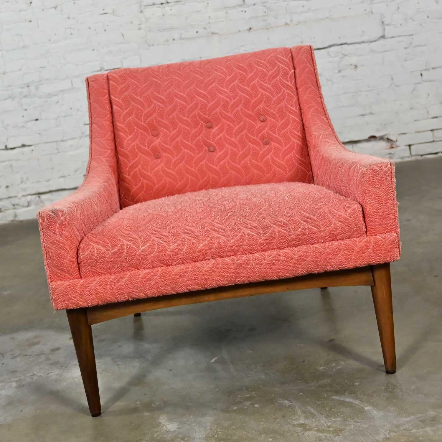 coral wingback chair
