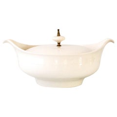 Vintage Mid-Century Modern Covered Cream Casserole or Tureen