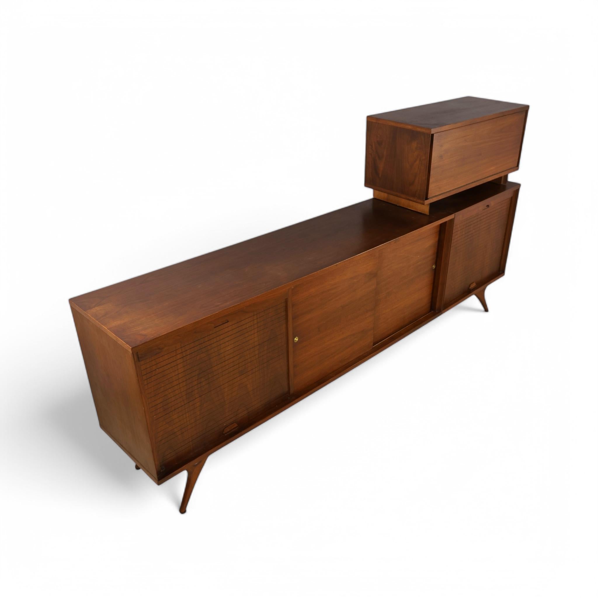 Mid-Century Modern Vintage Mid Century Modern Credenza and Bar Cabinet c. 1960 For Sale