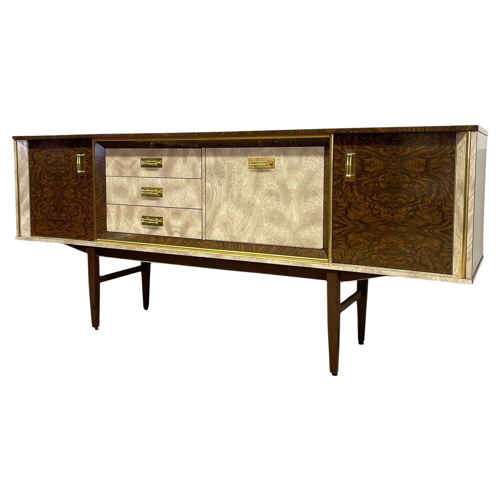Vintage Mid-Century Modern Credenza, Formica Laminat, UK Import, 1970
