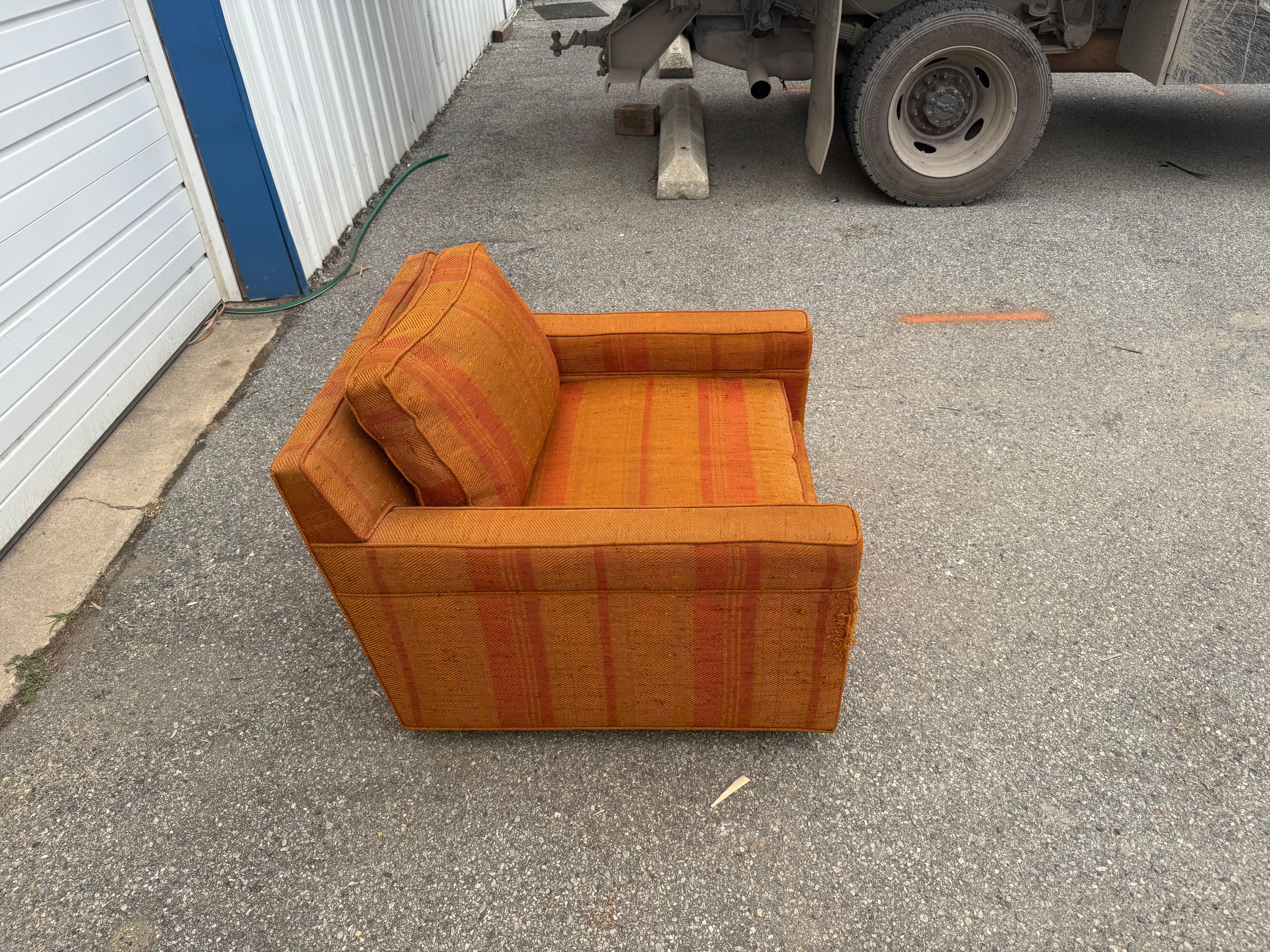 Silla Cube Lounge Vintage Mid Century Modern de Dunbar en Bueno estado para la venta en Wilmington, DE