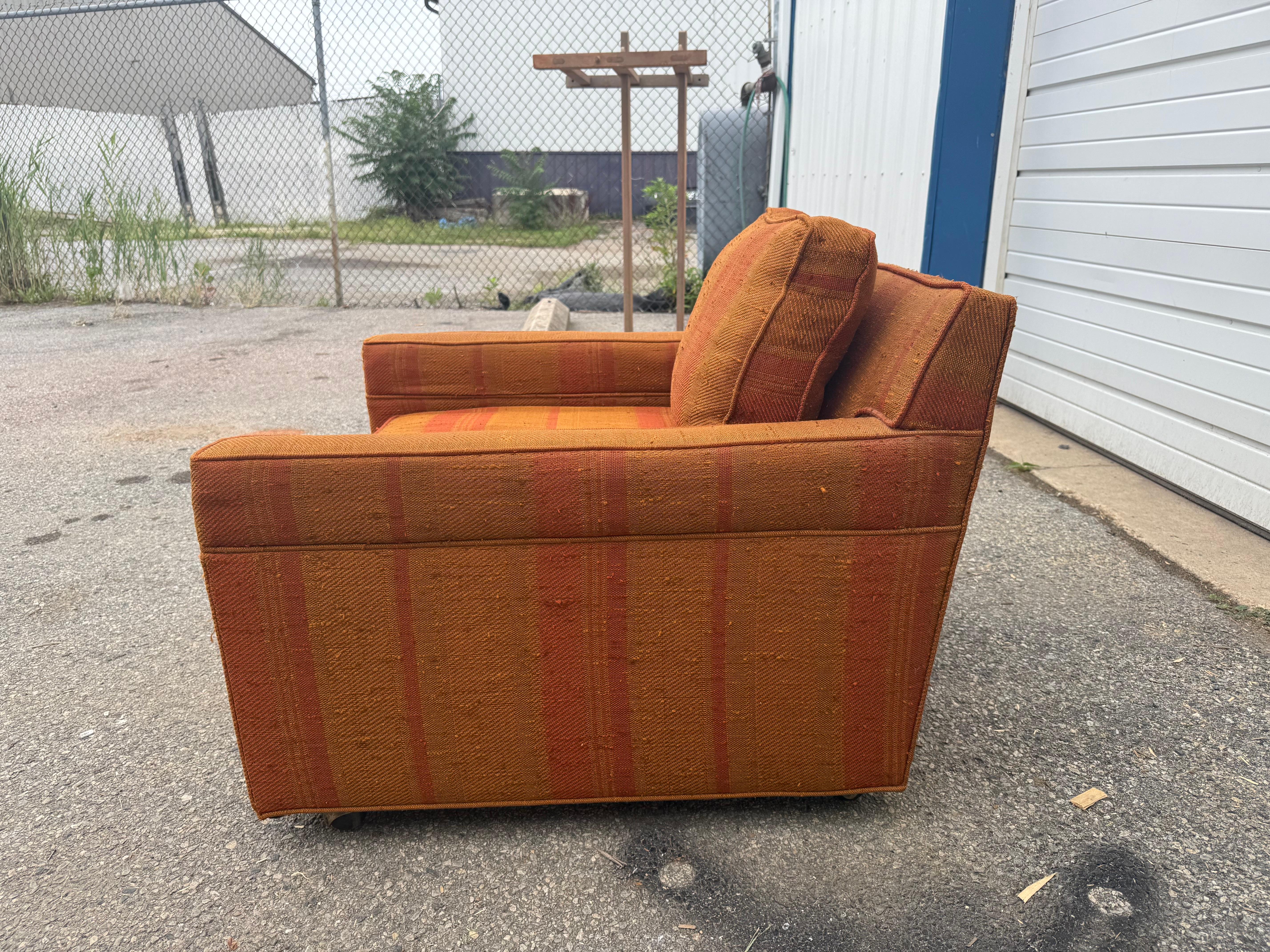 Silla Cube Lounge Vintage Mid Century Modern de Dunbar finales del siglo XX en venta
