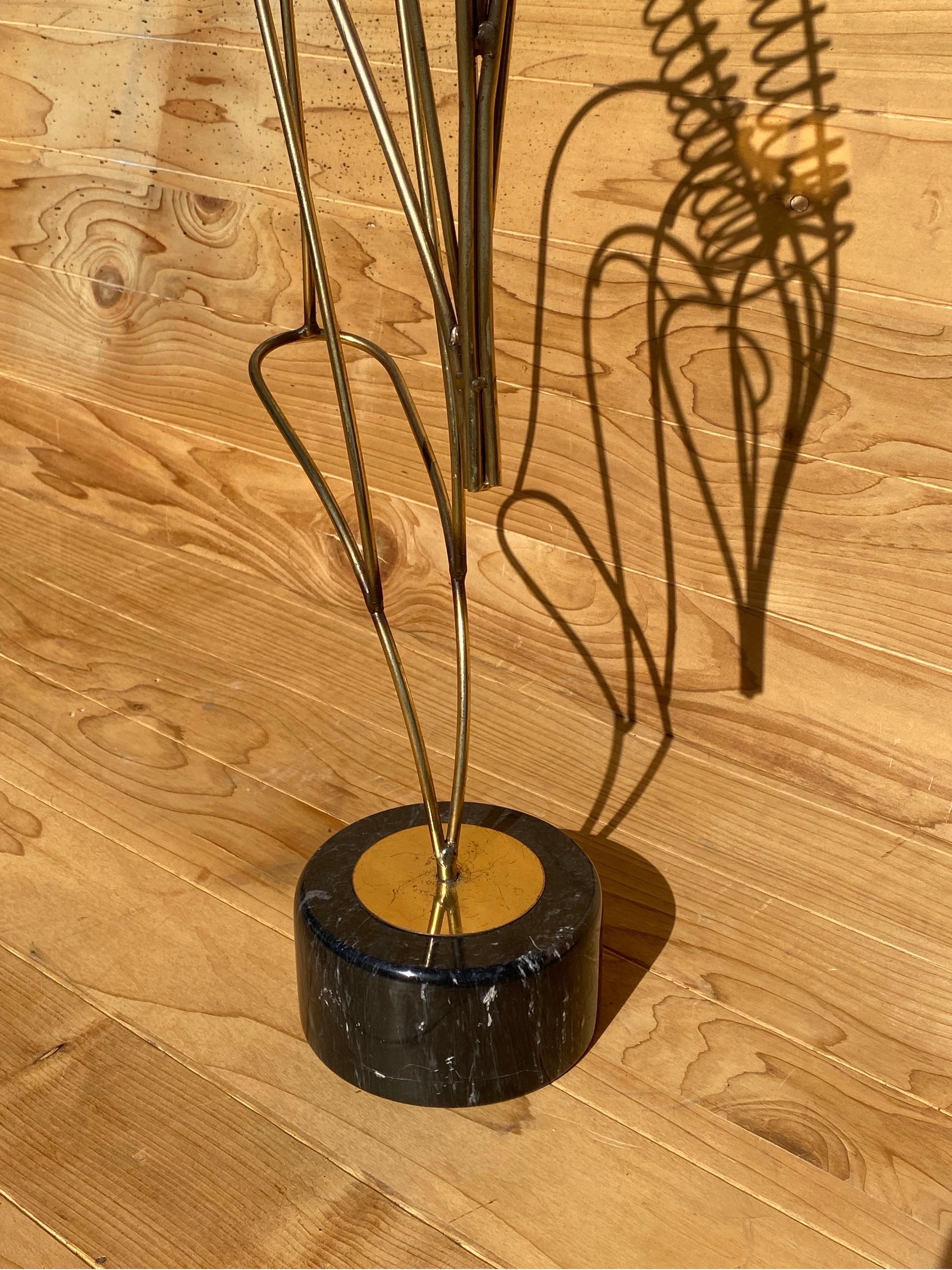 Scultura da tavolo Vintage Mid Century Modern Curtis Jere Brass Gazelle In condizioni buone in vendita a Chicago, IL