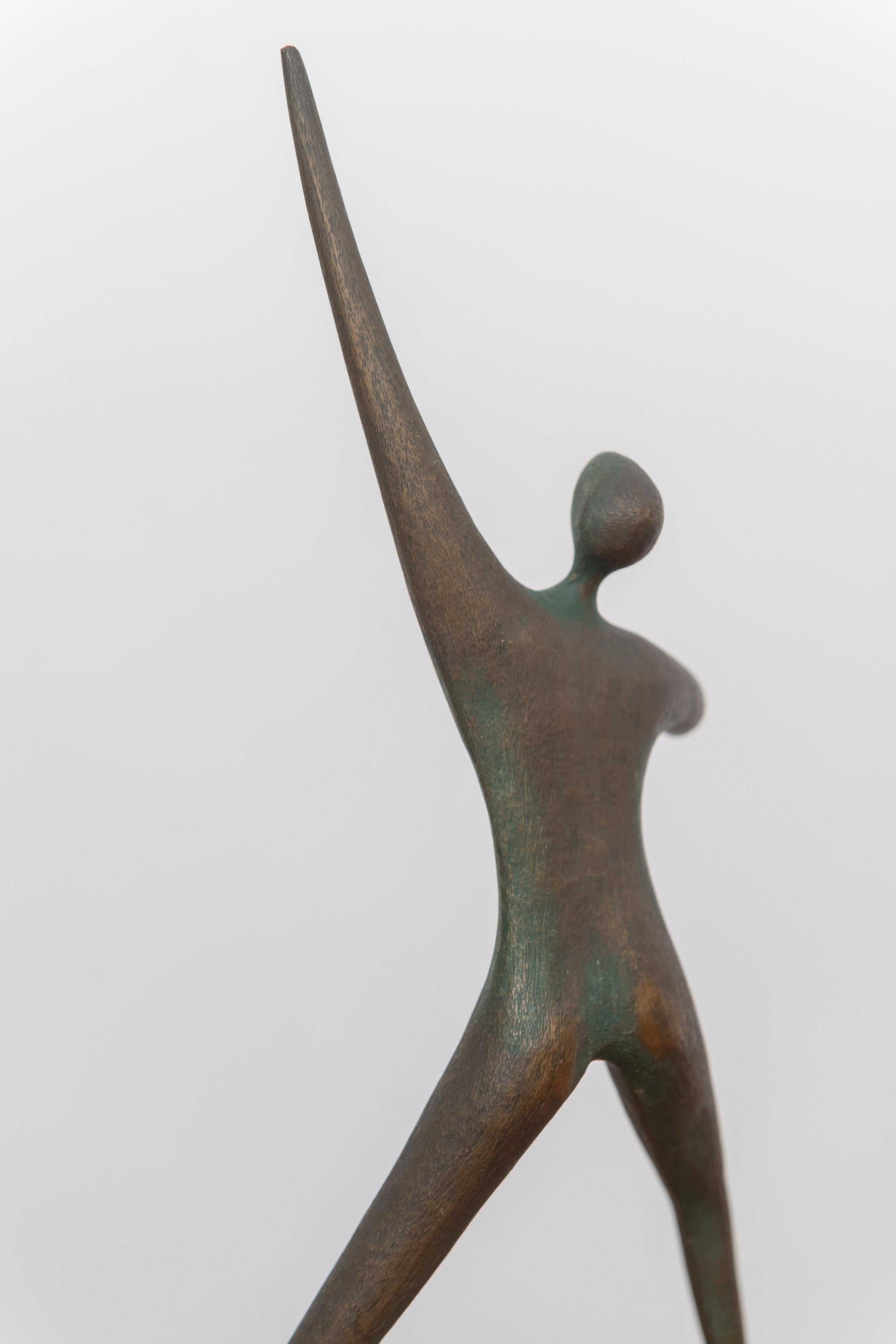Vintage Mid-Century Modern Curtis Jere Dancer Brass Sculpture For Sale 1