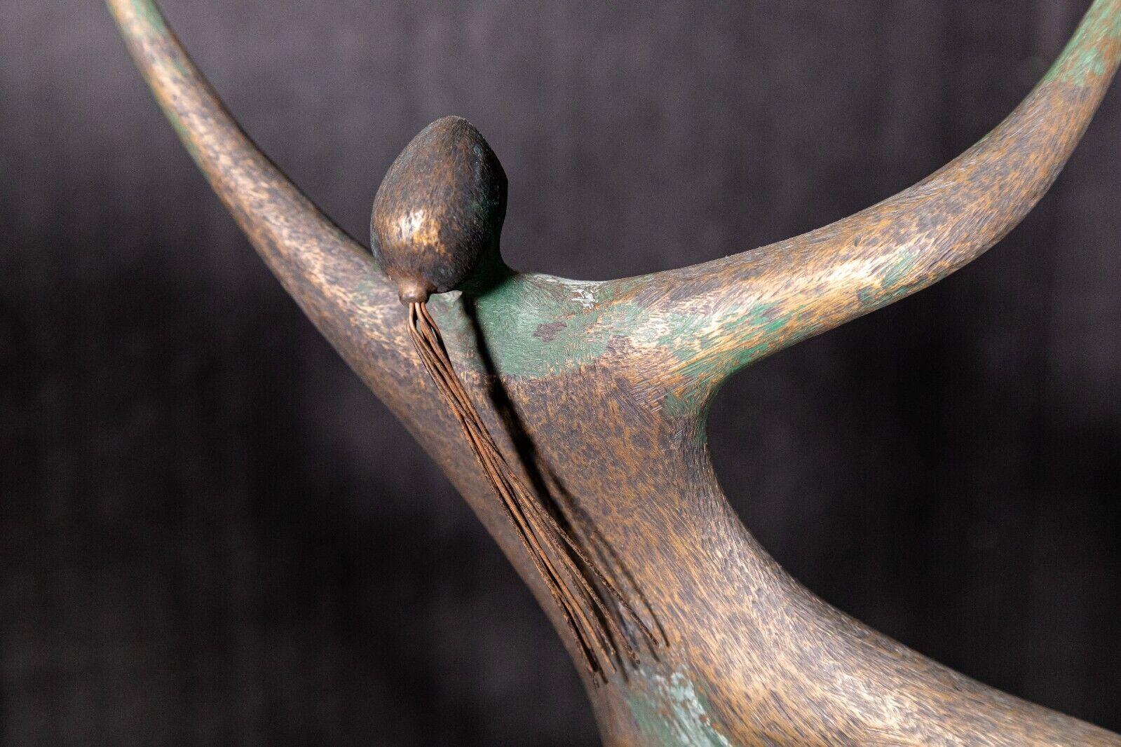Vintage Mid-Century Modern Curtis Jere Dancers Signed Brass Table Sculpture For Sale 1