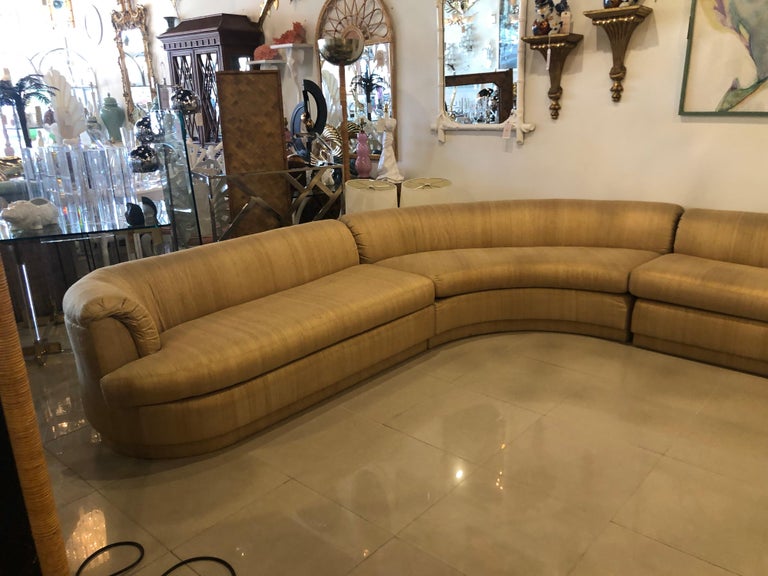 Vintage Mid Century Modern Curved 5 Piece Milo Baughman Style