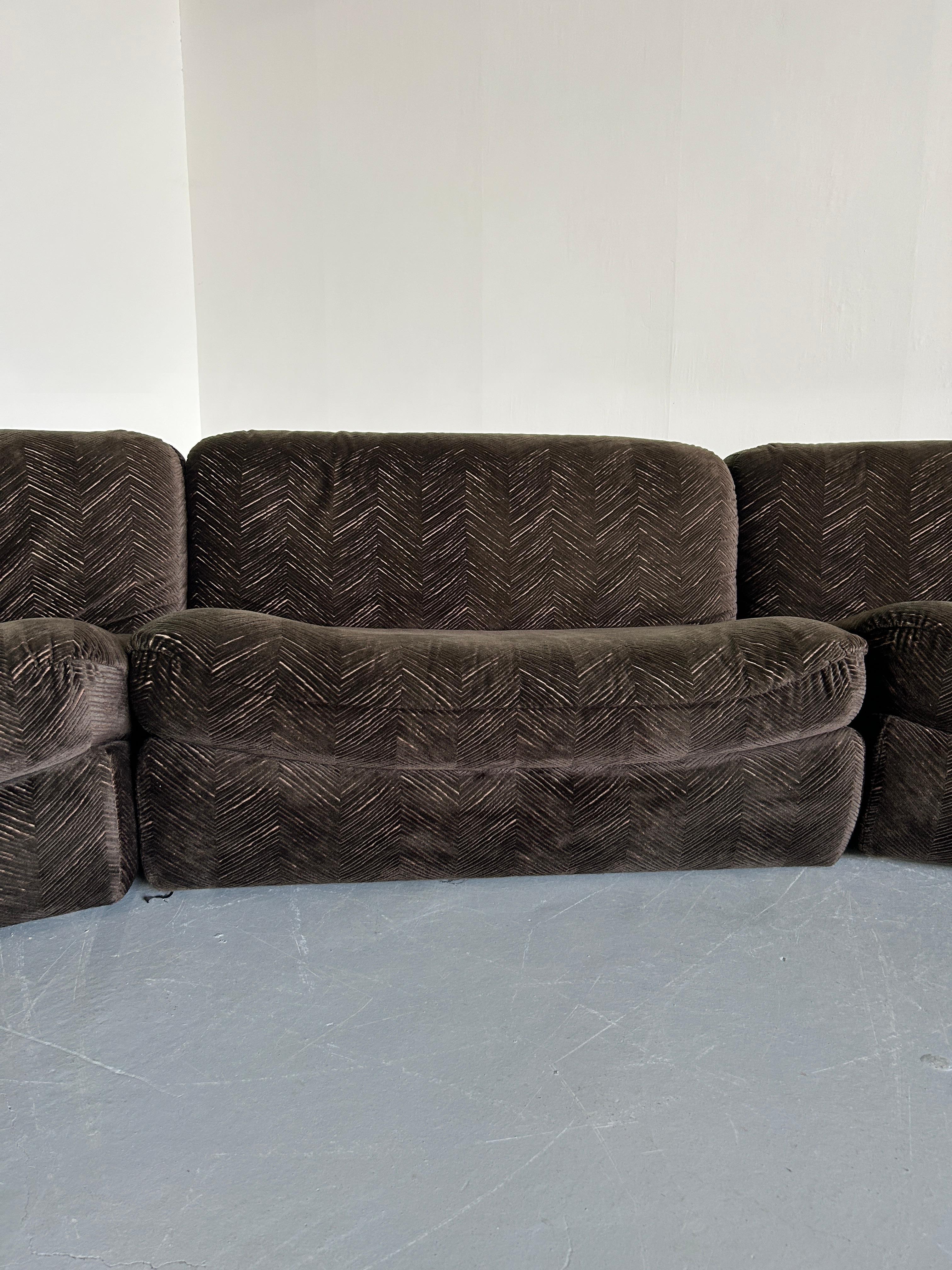 Modulares Vintage-Sofa mit geschwungenem Gestell, Wittmann zugeschrieben, Mid-Century Modern, 70er Jahre  im Angebot 5