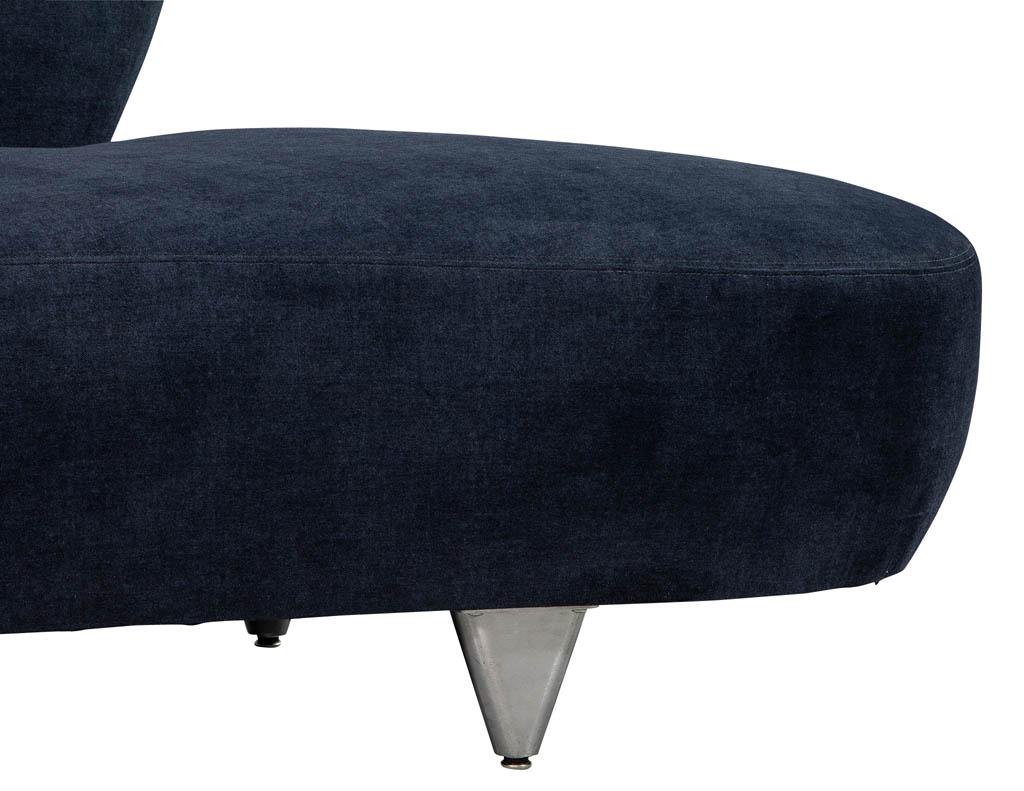 Vintage Mid-Century Modern Curved Sofa, Smaller 2
