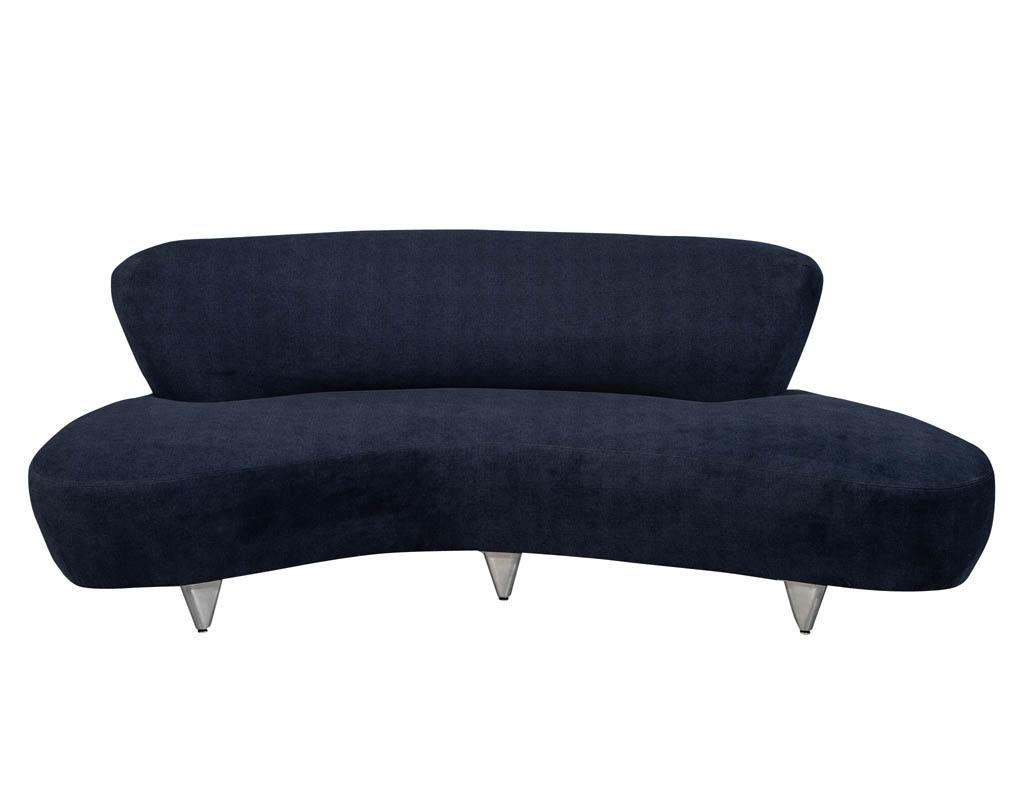 vintage curved sofa