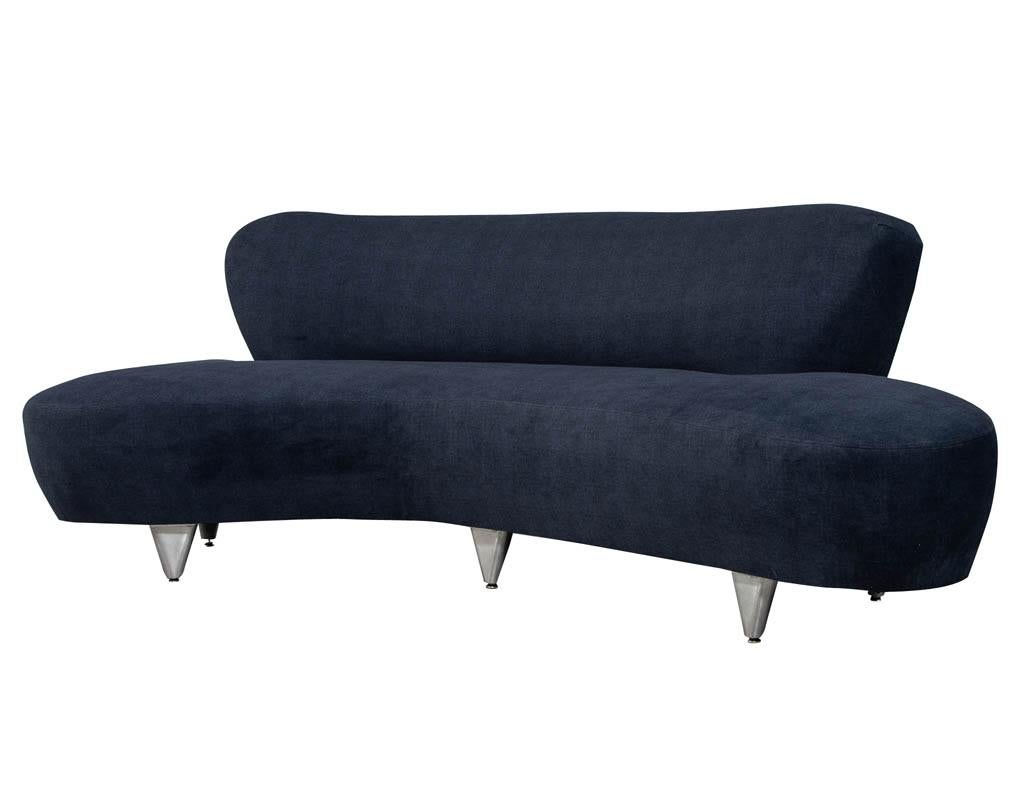 curved mid century sofa