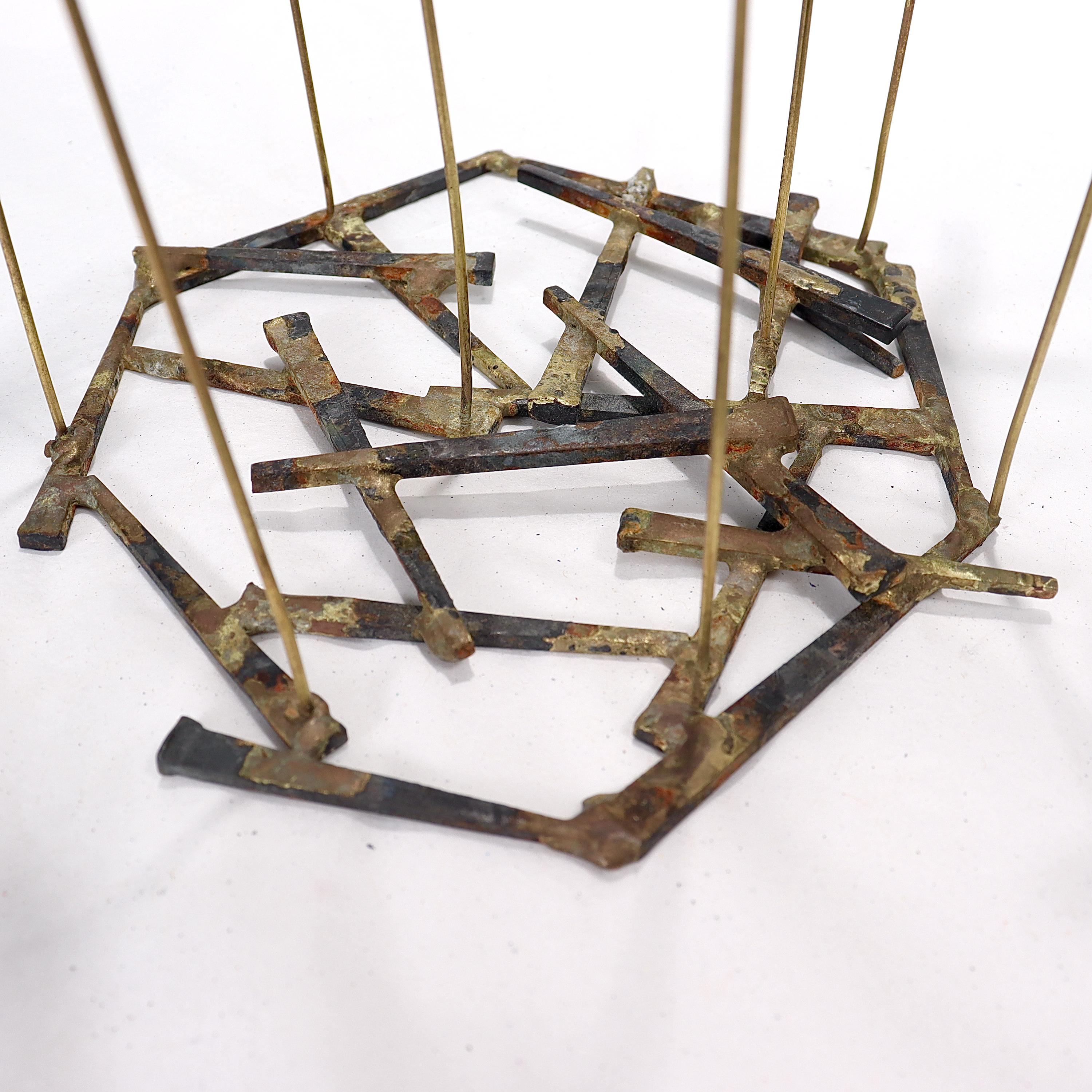 Sculpture d'oiseaux carrées taillées de style Curtis Jere, moderne du milieu du siècle dernier en vente 4