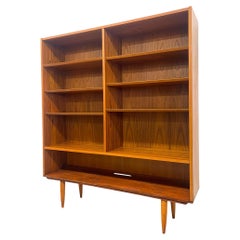 Vintage Mid Century Modern Danish Bookcase with Adjustable Shelving