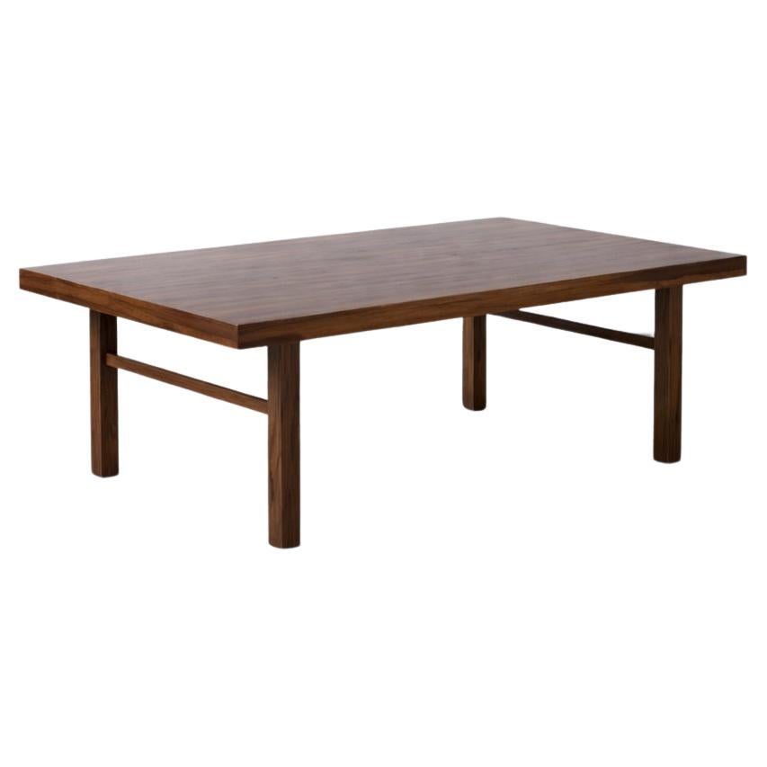 Vintage Mid-Century Modern Danish Colonial Brown Wood Coffee Table, 1960s