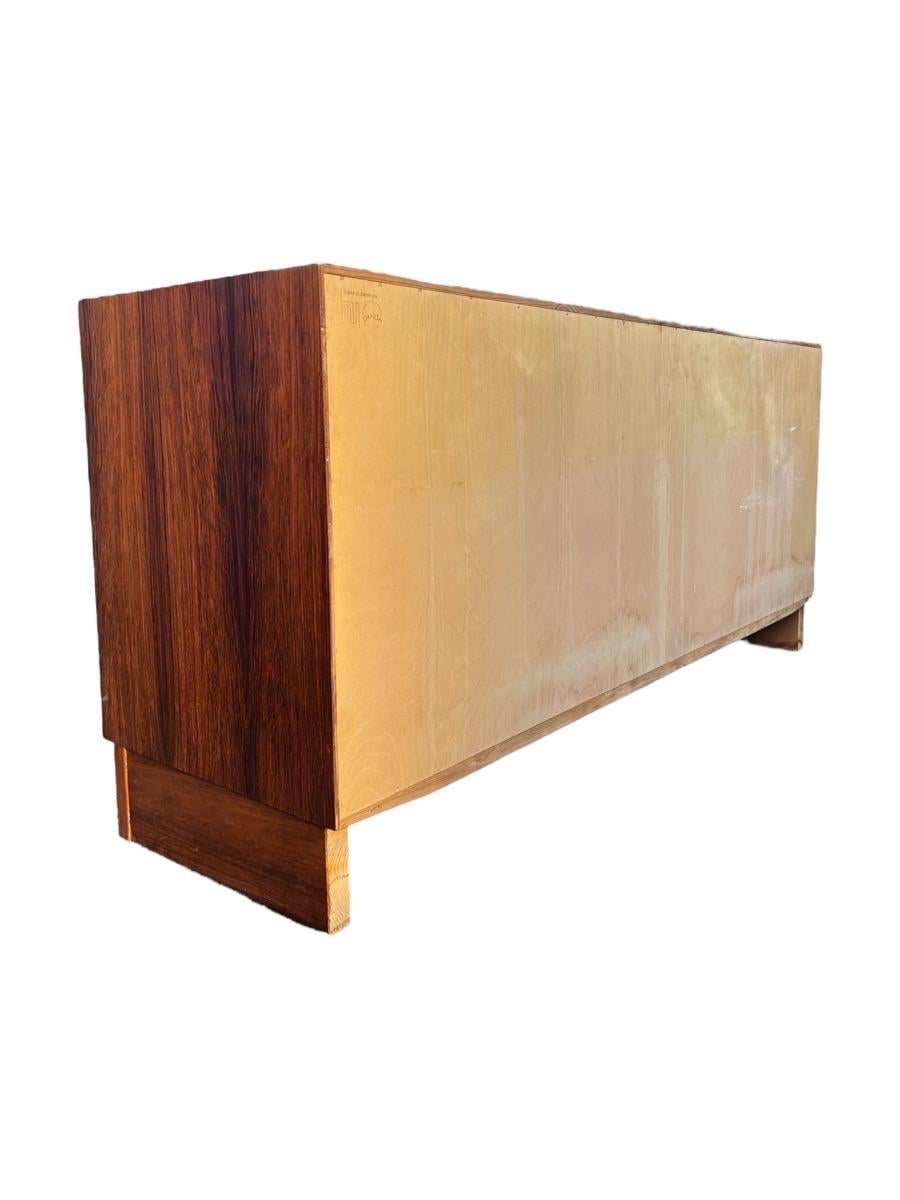 Vintage Mid Century Modern Danish Credenza Console , Side Board by Hundevad  For Sale 2