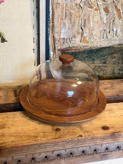 Vintage Mid Century Modern Danish Dome Charcuterie Board.