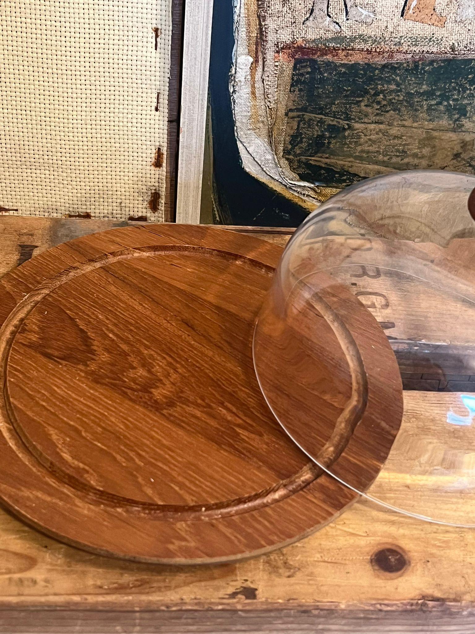 Verre Planche à charcuterie danoise Vintage Mid Century Modern Dome.