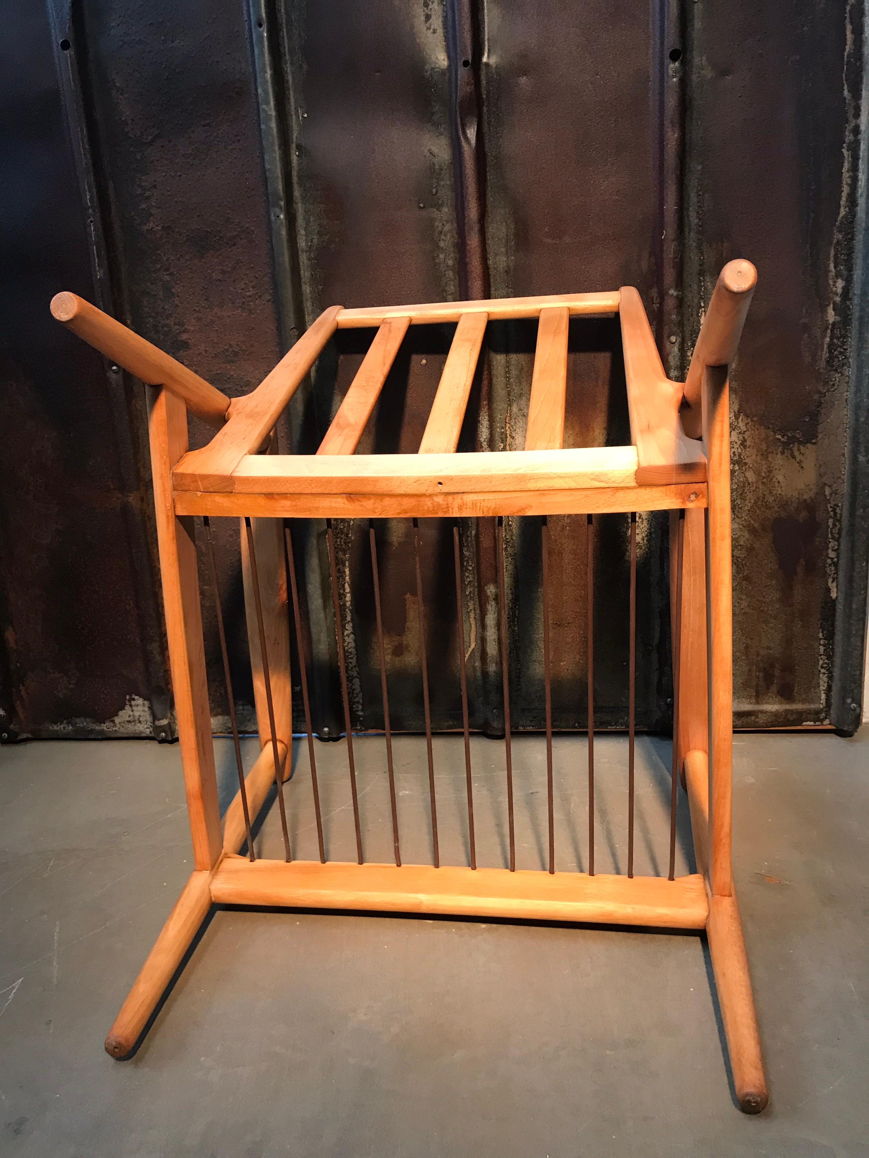 Vintage Mid-Century Modern Danish Easy Lounge Chair in Beechwood (chaise longue danoise en bois de hêtre) 6