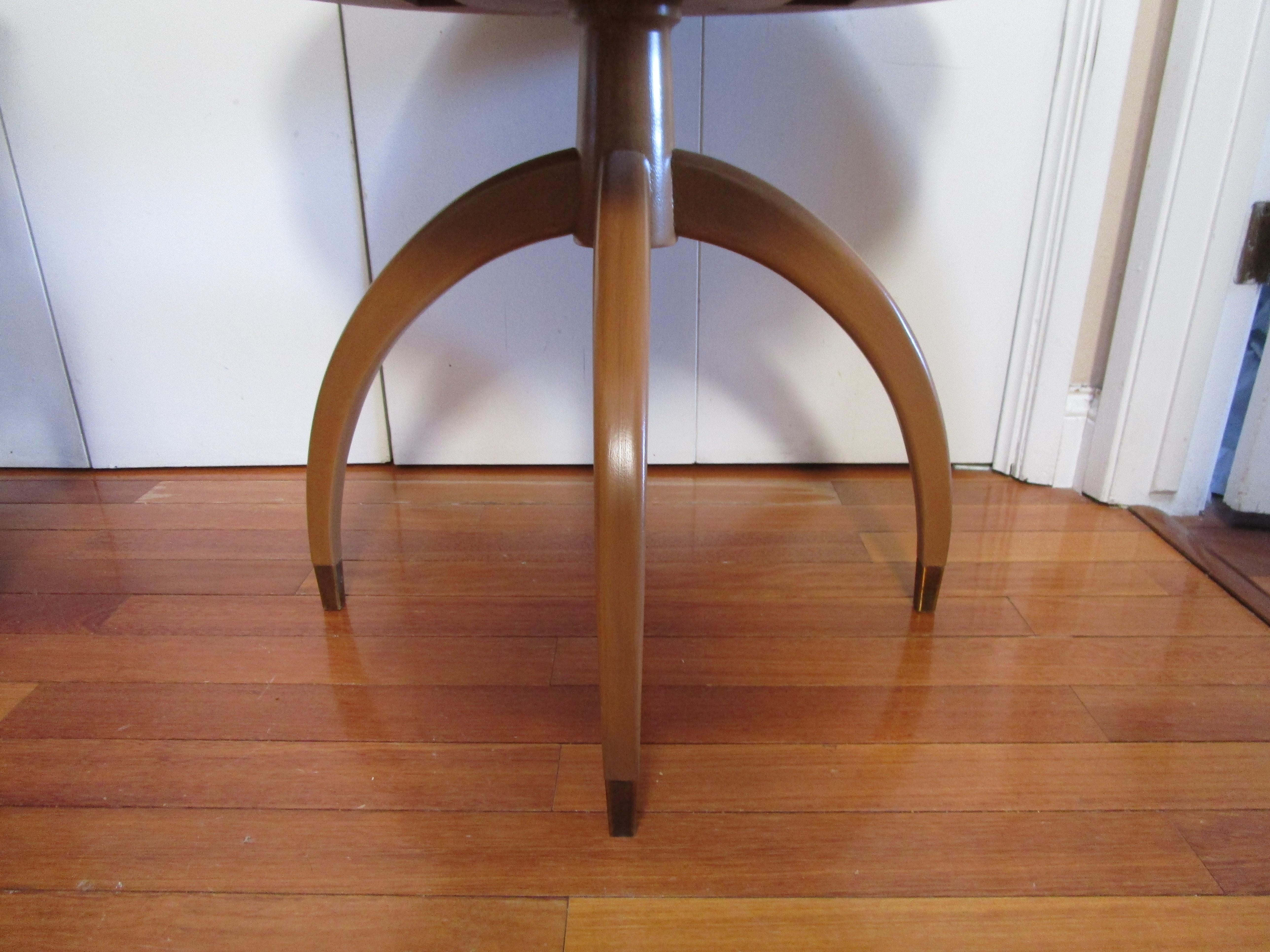 20th Century Vintage Mid-Century Modern Danish Style Circular Writing Table with Drawer For Sale