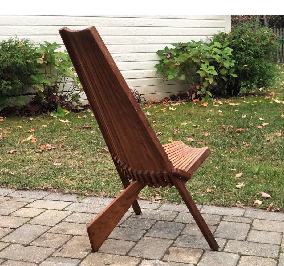 mid century modern wooden chair
