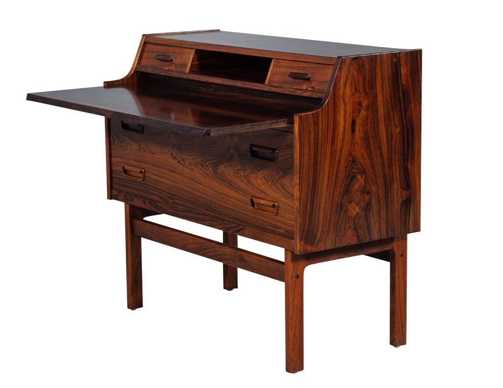 Vintage Mid-Century Modern Danish Writing Desk with Pullout 7