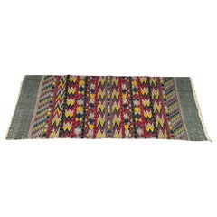 Vieille tenture murale décorative moderne du milieu du siècle Tapisserie géométrique motif géométrique