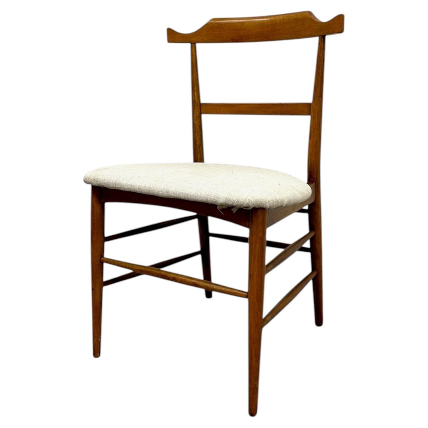 Sedia da pranzo vintage di metà secolo nello stile di Milo Baughman. in vendita