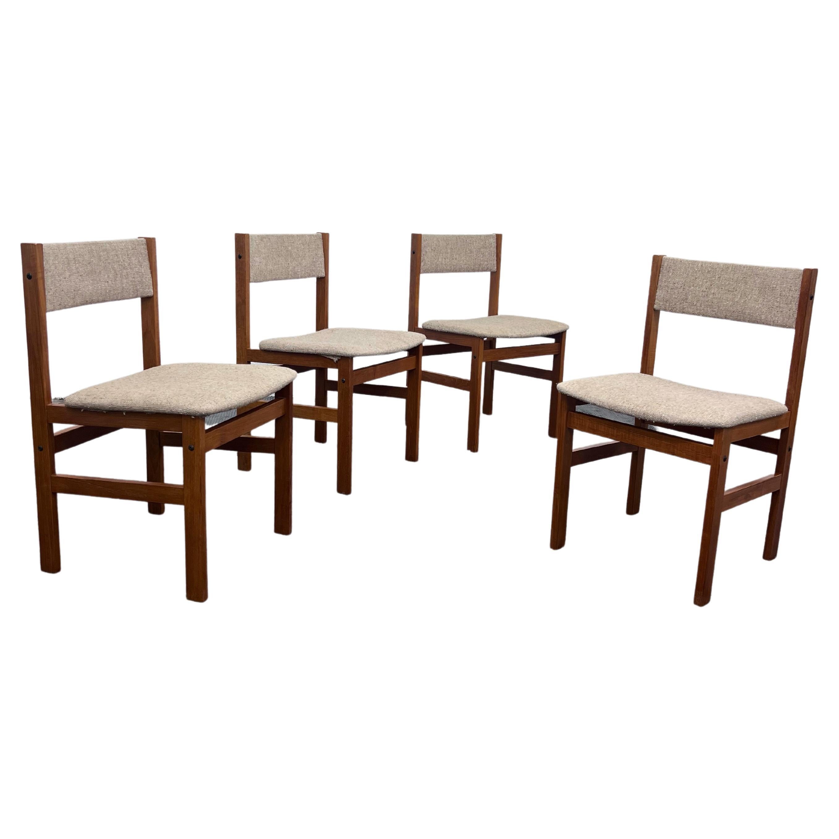 Vintage Mid century modern dining chairs by Spøttrup, set of 4 
