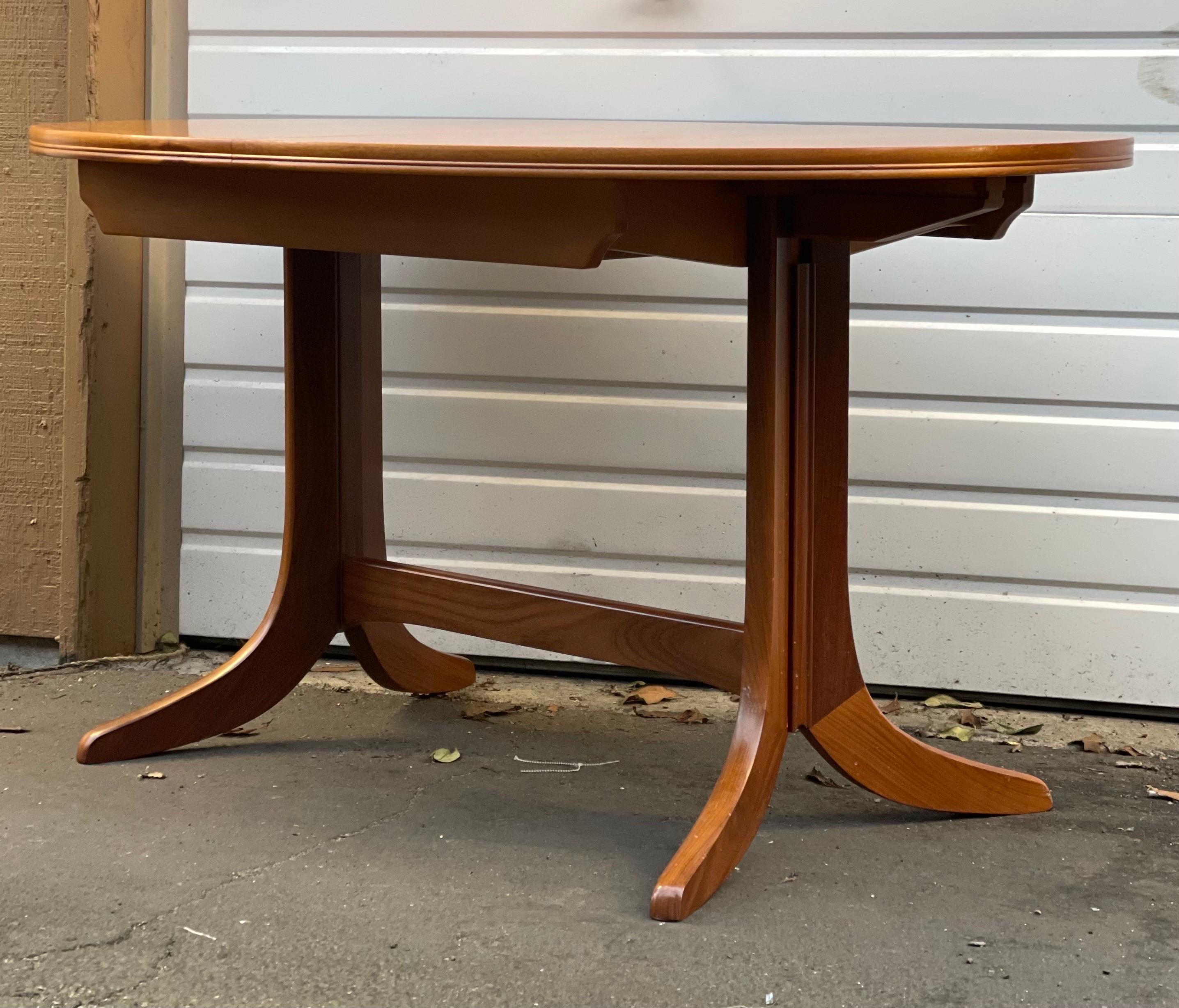Late 20th Century Vintage Mid-Century Modern Dining Table with Butterfly Leaf, UK Import